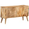 vidaXL Sideboard | Bleached White with Natural Mango Wood Grain
