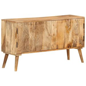 vidaXL Sideboard | Bleached White with Natural Mango Wood Grain