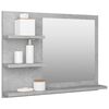 vidaXL Bathroom Mirror Concrete Grey 60x10.5x45 cm Engineered Wood