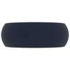 vidaXL Luxury Wash Basin Round Matt Dark Blue 40x15 cm Ceramic