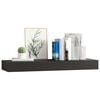 vidaXL Floating Wall Shelf with Drawer Black 80x25x8 cm