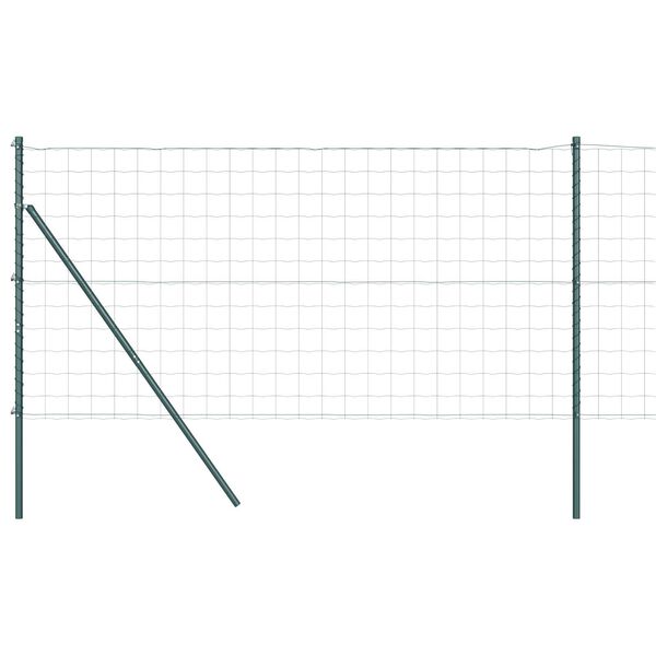 vidaXL Fence with Post Green 1.2 x 10 m Steel