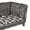 vidaXL Dog Basket with Cushion Grey 90x54x35 cm Natural Willow