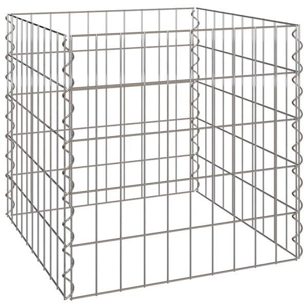 vidaXL Composter Grey Steel