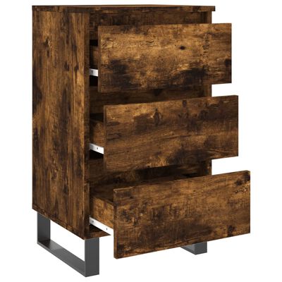 vidaXL Bedside Cabinets 2 pcs Smoked Oak 40x35x69 cm Engineered Wood