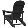 vidaXL Adirondack Chair Black 82 x 74 x 92 cm HDPE