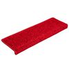 vidaXL Stair Mats 15 pcs 65x21x4 cm Red Rectangular Edge