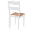vidaXL Dining Chairs 2 pcs White Solid Rubber Wood