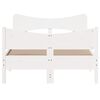 vidaXL Bed Frame without Mattress White 120x190 cm Small Double Solid Wood Pine