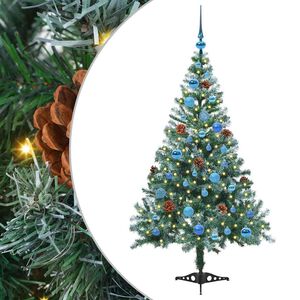 vidaXL Artificial Christmas Tree with Stand Green 150 cm PVC and Steel