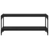 vidaXL TV Cabinet Black Oak 100 x 33 x 41 cm Engineered Wood and Iron