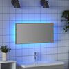 vidaXL Mirror High grey sonoma 80 x 37 cm Glass and Engineered Wood