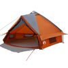vidaXL Teepee Tent 8-Person 8-Person Grey and Orange