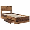 vidaXL Bed Frame with Headboard Old Wood 90 x 190 cm Engineered Wood