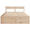 vidaXL Bed Frame without Mattress 120x190 cm Small Double Solid Wood Pine