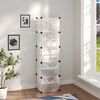 vidaXL Shoe Rack Transparent 44x31.5x153.5 cm PP