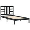 vidaXL Bed Frame without Mattress Black 100x200 cm Solid Wood