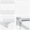 vidaXL Manual Retractable Awning with LEDs White 4 x 2 m