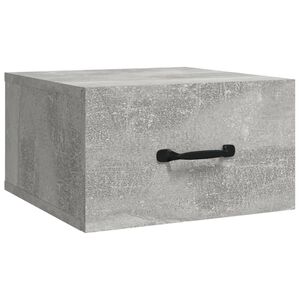 vidaXL Wall-mounted Bedside Cabinet Concrete Grey 35x35x20 cm