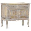 vidaXL Sideboard Grey 80x35x70 cm Solid Mango Wood