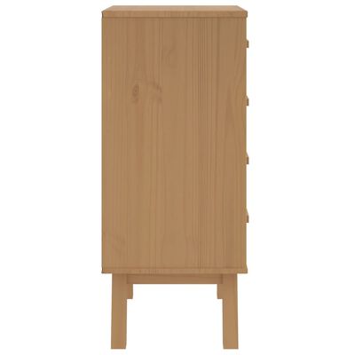 vidaXL Bedside Cabinet OLDEN Grey and Brown Solid Wood Pine