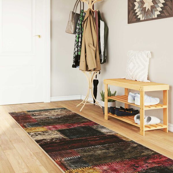 vidaXL Rug Runner MARSA Multicolour 250 x 80 cm Polyester and PVC