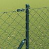 vidaXL Fence Post Green 25 x 1.6 m (60 x 60 mm mesh) Steel and PVC