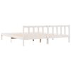 vidaXL Extra Long Bed Frame without Mattress White 200x210 cm Solid Wood Pine