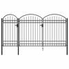 vidaXL Garden Fence Gate with Arched Top 250 x 400 cm Steel