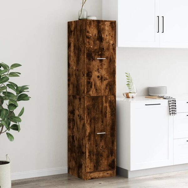 vidaXL Apothecary Cabinet&nbsp;Smoked Oak 40x41x174.5 cm Engineered Wood