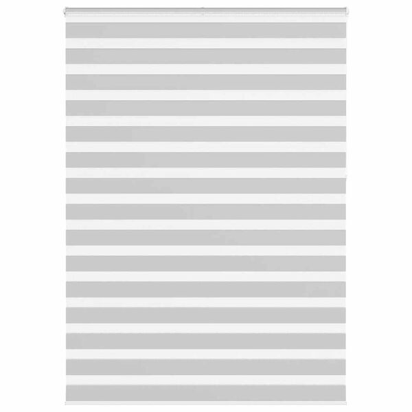 vidaXL Zebra Blind Light Grey 165x230 cm Fabric Width 160.9 cm Polyester