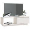 vidaXL TV Cabinet White 110x30x33.5 cm Solid Pinewood
