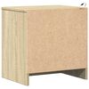 vidaXL Bedside Cabinets with LED Lights 2 pcs Sonoma Oak Engineered Wood
