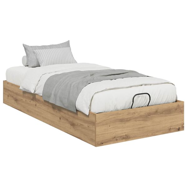 vidaXL Ottoman Bed Frame Artisan Oak 100 x 200 cm Engineered Wood
