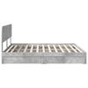 vidaXL Storage Bed Concrete Grey 180 x 200 cm Engineered Wood