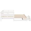 vidaXL Daybed with Trundle and Drawers without Mattress White 90x200 cm