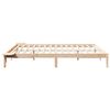 vidaXL Bed Frame with Side Tables Natural 200 x 210 cm Solid Pine Wood
