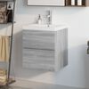 vidaXL Sink Cabinet with Built-in Basin Grey Sonoma Engineered Wood