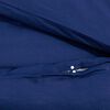 vidaXL Duvet Cover Set Navy Blue 155x220 cm Cotton