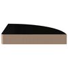 vidaXL Floating Corner Shelves 2 pcs High Gloss Black 25x25x3.8 cm MDF