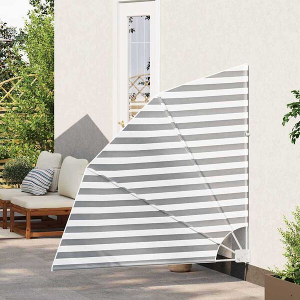 vidaXL Balcony Privacy Screen Anthracite and white 140 x 140 cm Fabric