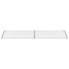 vidaXL Door Canopy Grey and Transparent 300x75 cm PC