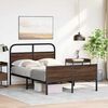 vidaXL Bed Frame without Mattress 120x200 cm Brown Oak Engineered Wood