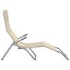 vidaXL Folding Sun Loungers 2 pcs Cream Textilene&Powder-coated Steel