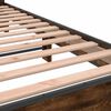 vidaXL Bed Frame without Mattress Smoked Oak 200x200 cm