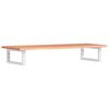 vidaXL Basin Shelf | Light brown, White | Solid oak wood, Steel | 100 cm