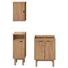 vidaXL 3 Piece Bathroom Furniture Set OTTA Solid Wood Pine