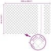 vidaXL Fence Post Grey 25 x 0.4 m (40 x 40 mm mesh) Steel and PVC