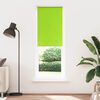 vidaXL Roller Blind Blackout Leaves Green 65x210 cm Fabric Width 60.7 cm Polyester