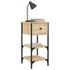 vidaXL Bedside Cabinet Sonoma Oak 34x36x70 cm Engineered Wood
